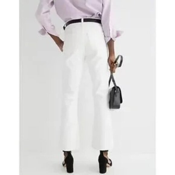 J. Crew Women's Tall Mid-Rise Flare Crop White 29 Tall NWT - Picture 2 of 9